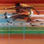 Bob Peak Olympic Hurdles orig art